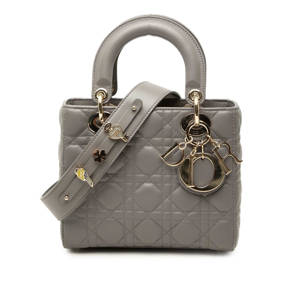 Pre-Loved Dior Small Lambskin Cannage My ABCDior Lady Dior